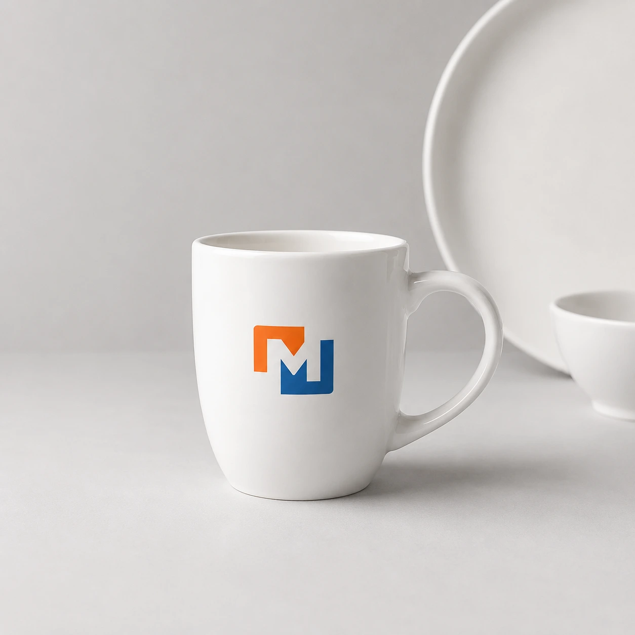 merlan servies met bedrukking mokken
